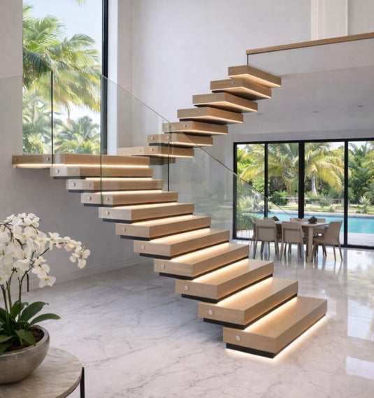Floating Stair Treads and the Engineering That Keeps Them Solid