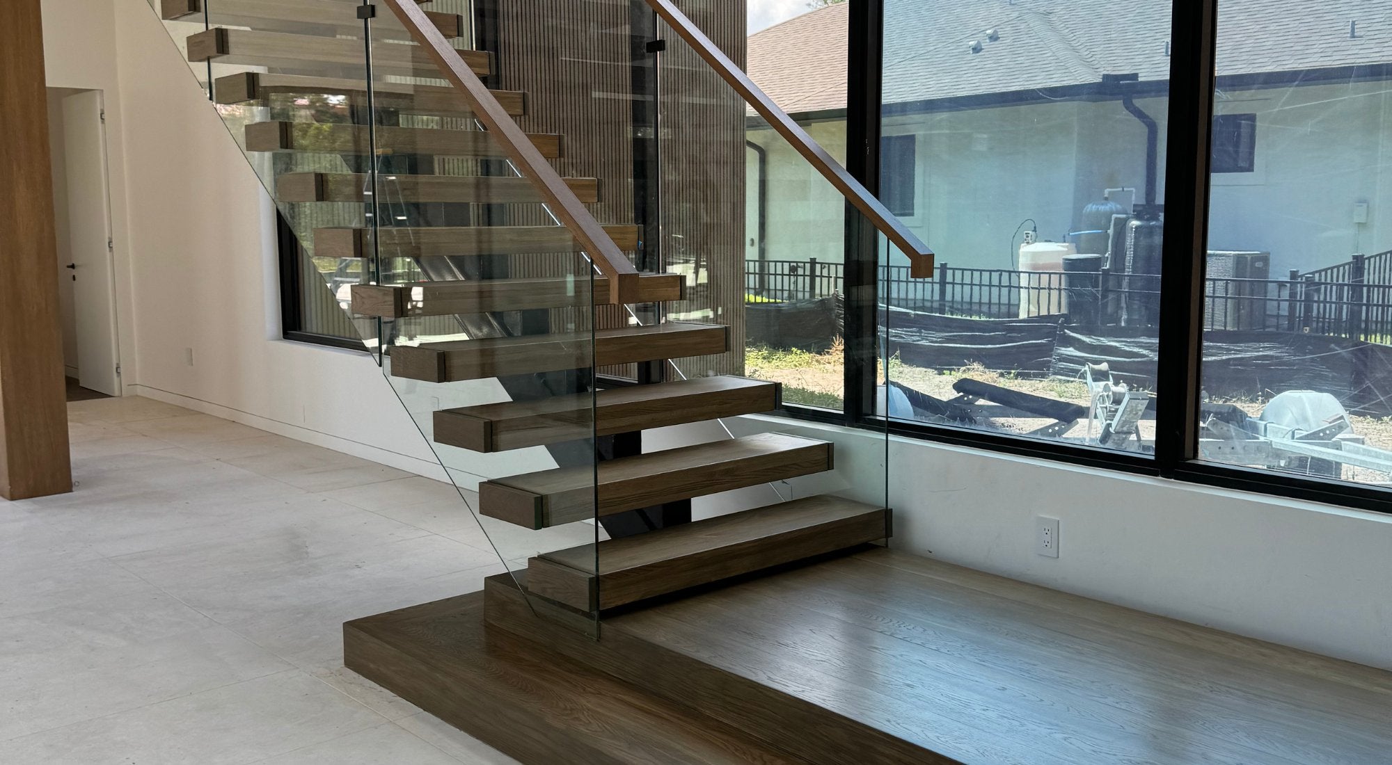 2" Thick Floating Stair Treads by Tom Fiello