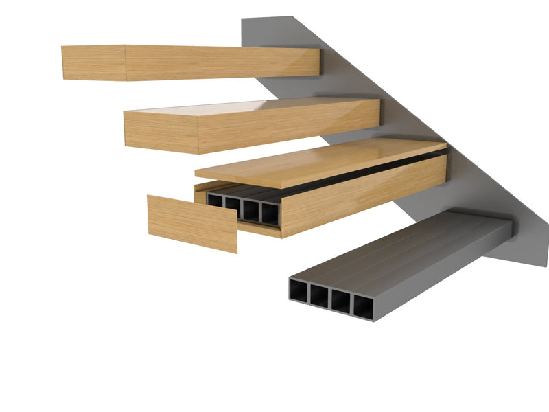 Load image into Gallery viewer, Cantilever Floating Stair Treads
